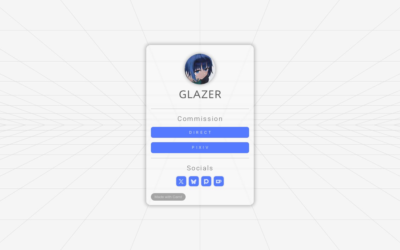 Carrd profile picture for @glazer